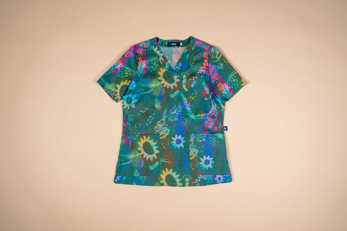 Daintree - Women's Printed Scrub Top