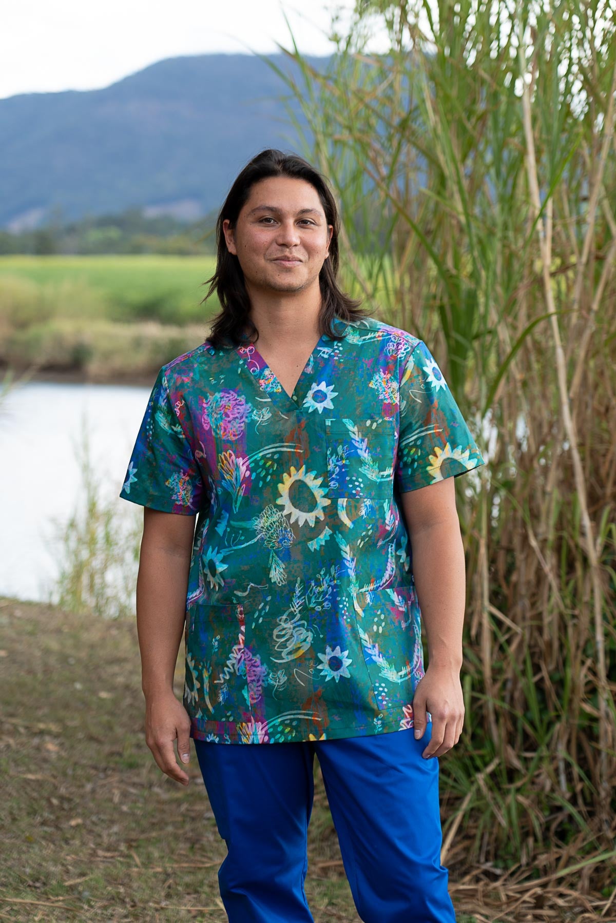 Daintree - Premium Unisex Printed Scrub Top