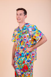 Monster Mash - Unisex Printed Scrub Top