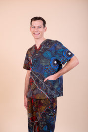 Wollumbin - Unisex Printed Scrub Top