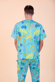 Rock Pool - Unisex Printed Scrub Top