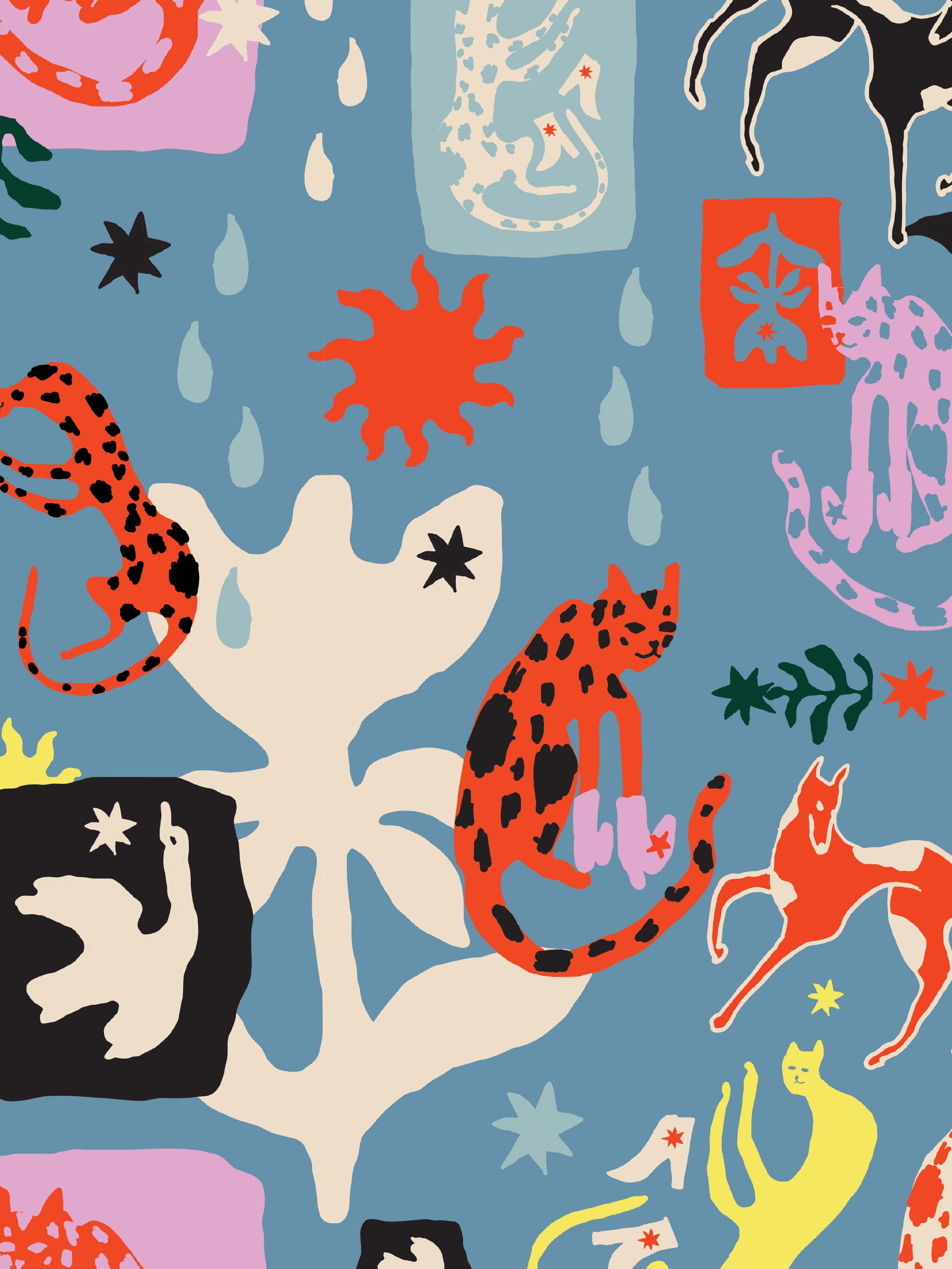 Dogs & Cats in Boots - Unisex Printed Scrub Pants