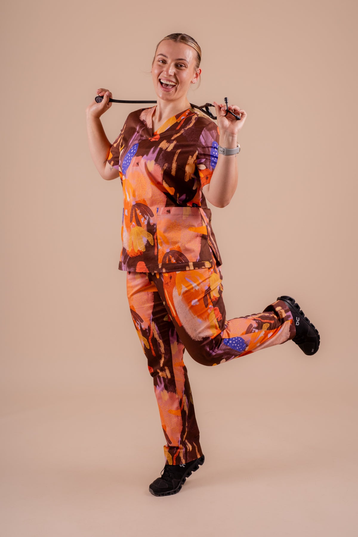 Picnic - Women's Printed Scrub Top