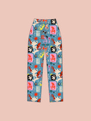 Dogs & Cats in Boots - Unisex Printed Scrub Pants