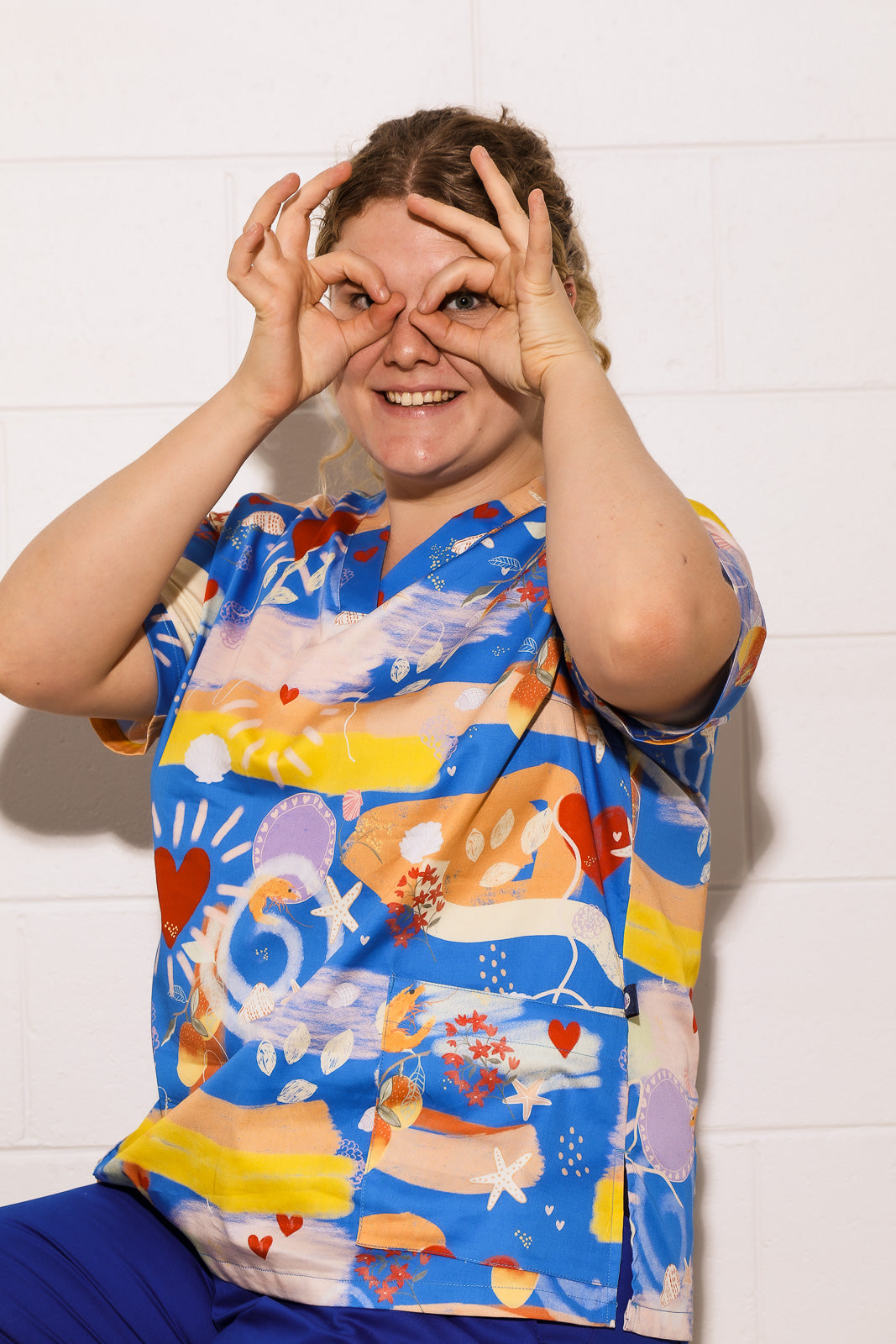 Aussie Xmas Party  - Women's Printed Scrub Top