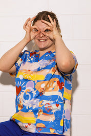 Aussie Xmas Party  - Women's Printed Scrub Top