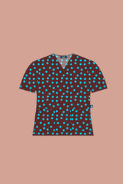 Pre-Order Polka Dots - Women's Premium Printed Scrub Top