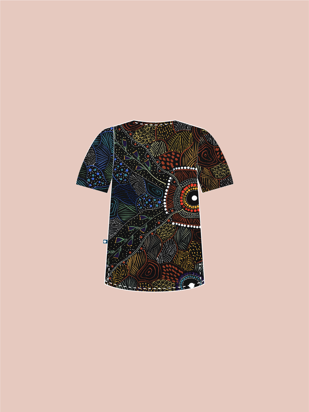 Wollumbin - Unisex Printed Scrub Top