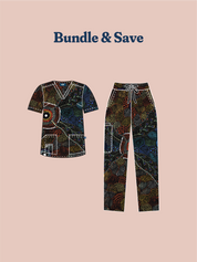 Wollumbin - Unisex Printed Scrub Top