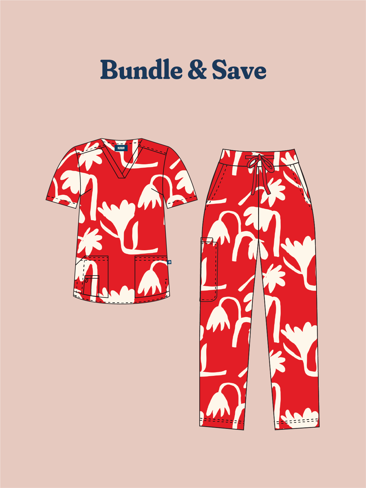 Tulip - Women's Printed Scrub Top