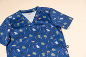 Bush Friends Midnight - Unisex Printed Scrub Top
