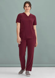 Avery Women's Multi-Pocket Straight Leg Pant CSP944LL - Burgundy