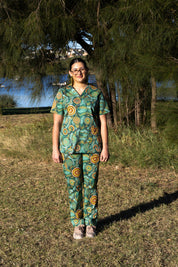 Birthing Grounds - Women's Premium Printed Scrub Pants