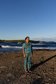 Five Islands - Unisex Printed Scrub Top