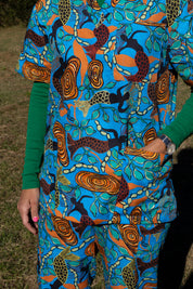 Five Islands - Unisex Printed Scrub Top