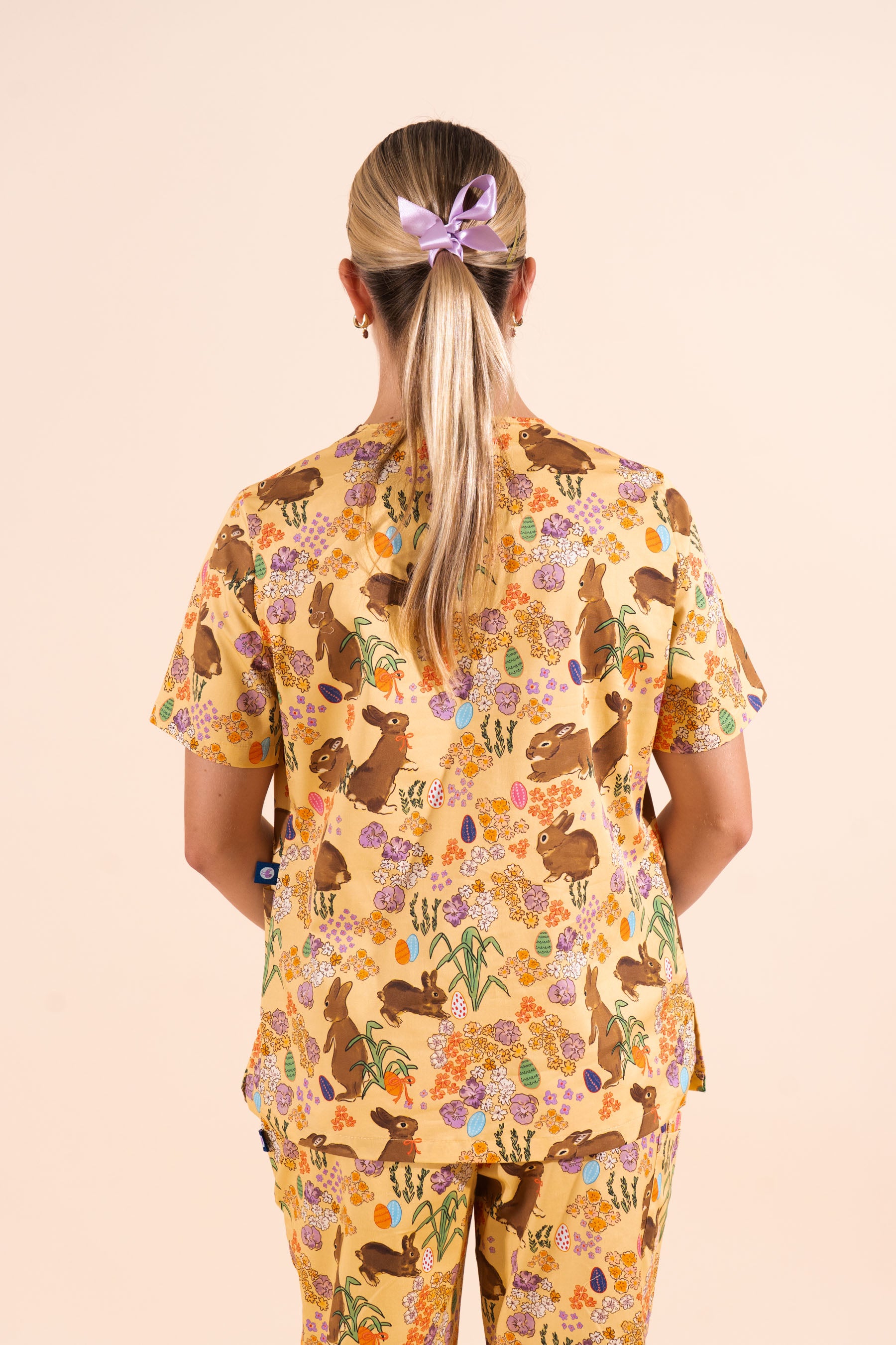 Easter Egg Hunt - Women's Premium Printed Scrub Top