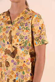 Easter Egg Hunt - Women's Premium Printed Scrub Top