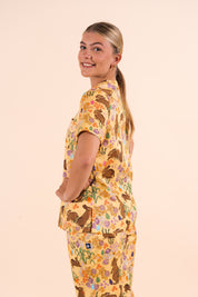 Easter Egg Hunt - Women's Premium Printed Scrub Top