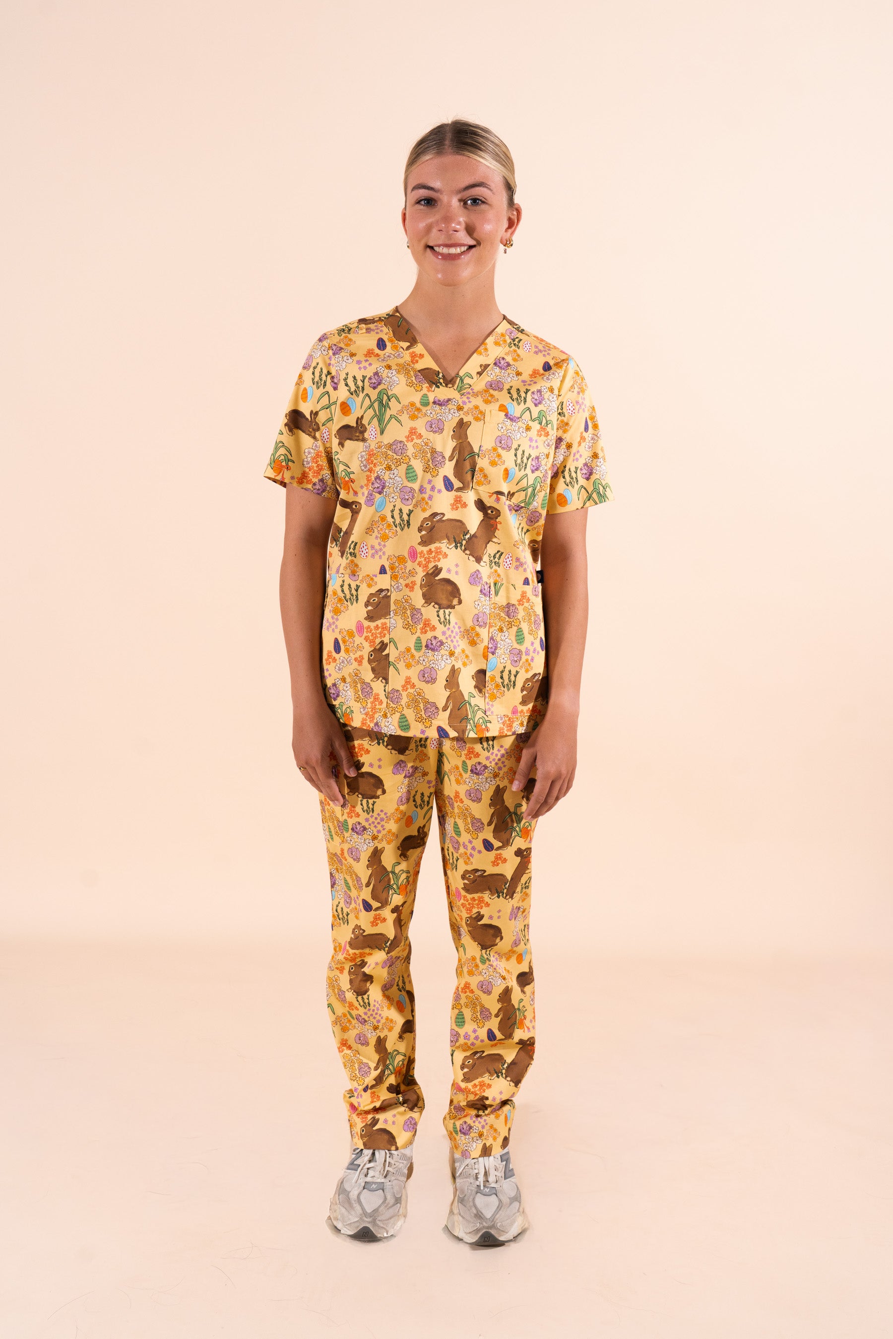 Egg Hunt - Women's Premium Printed Scrub Pants