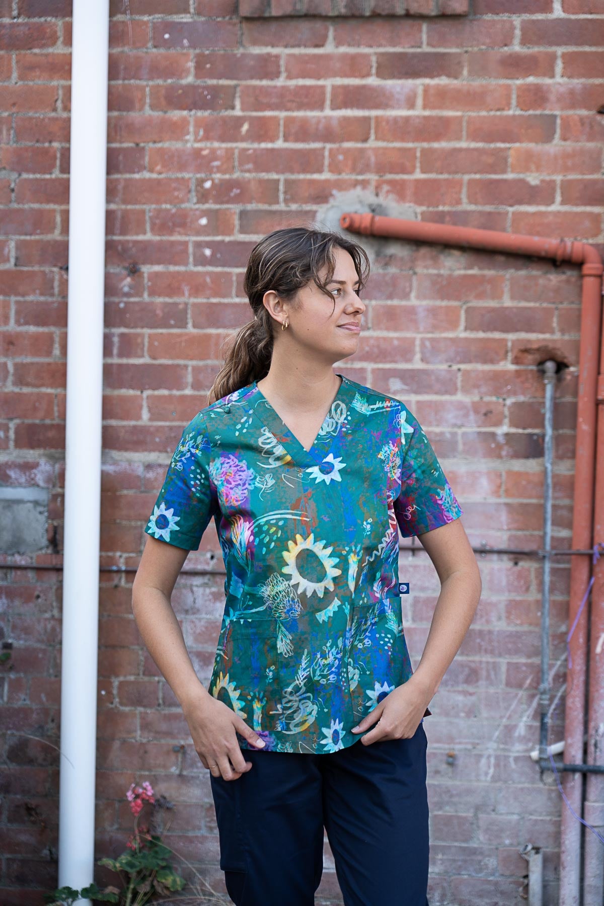 Daintree - Women's Printed Scrub Top