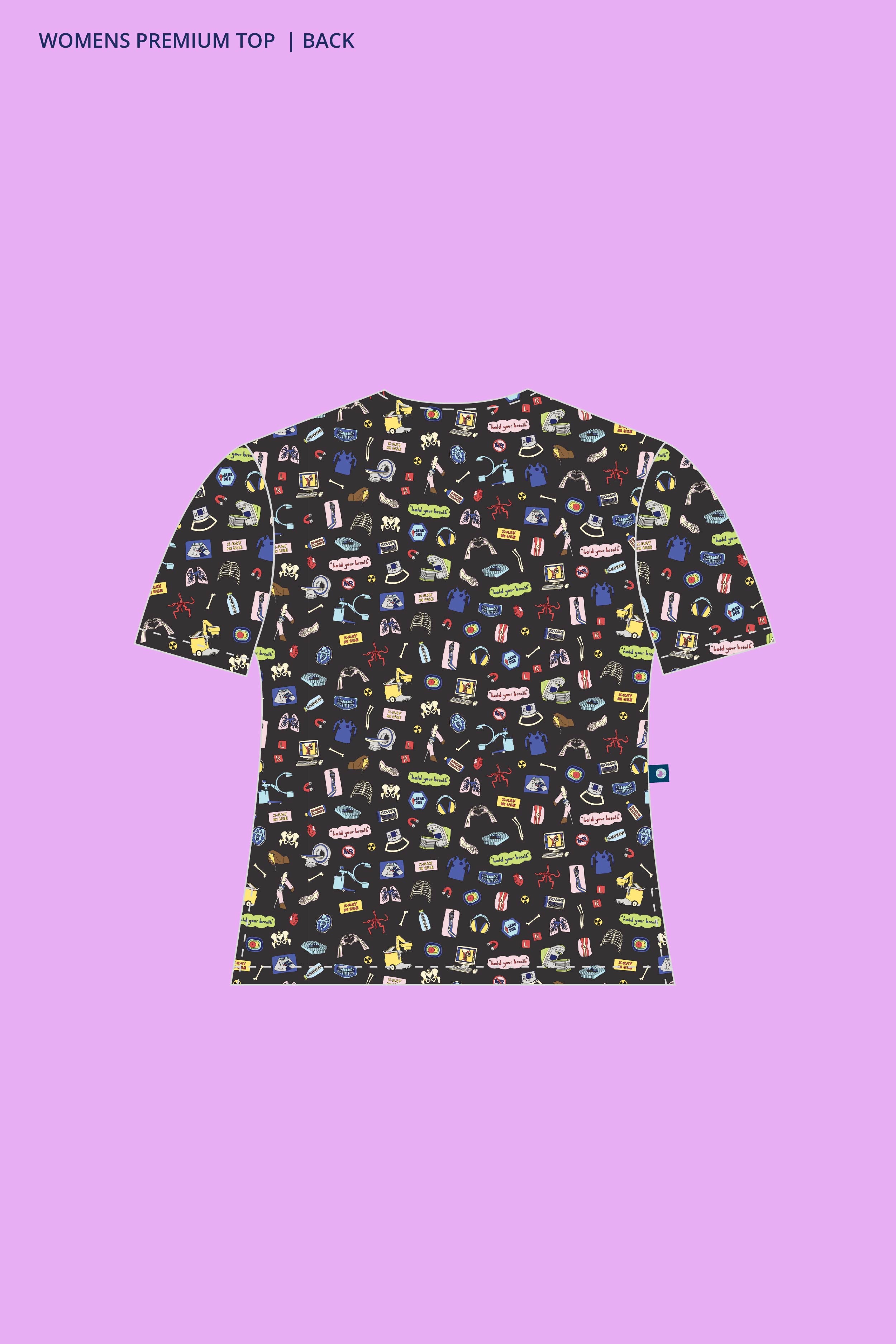 Medical Imaging - Womens Printed Scrub Top