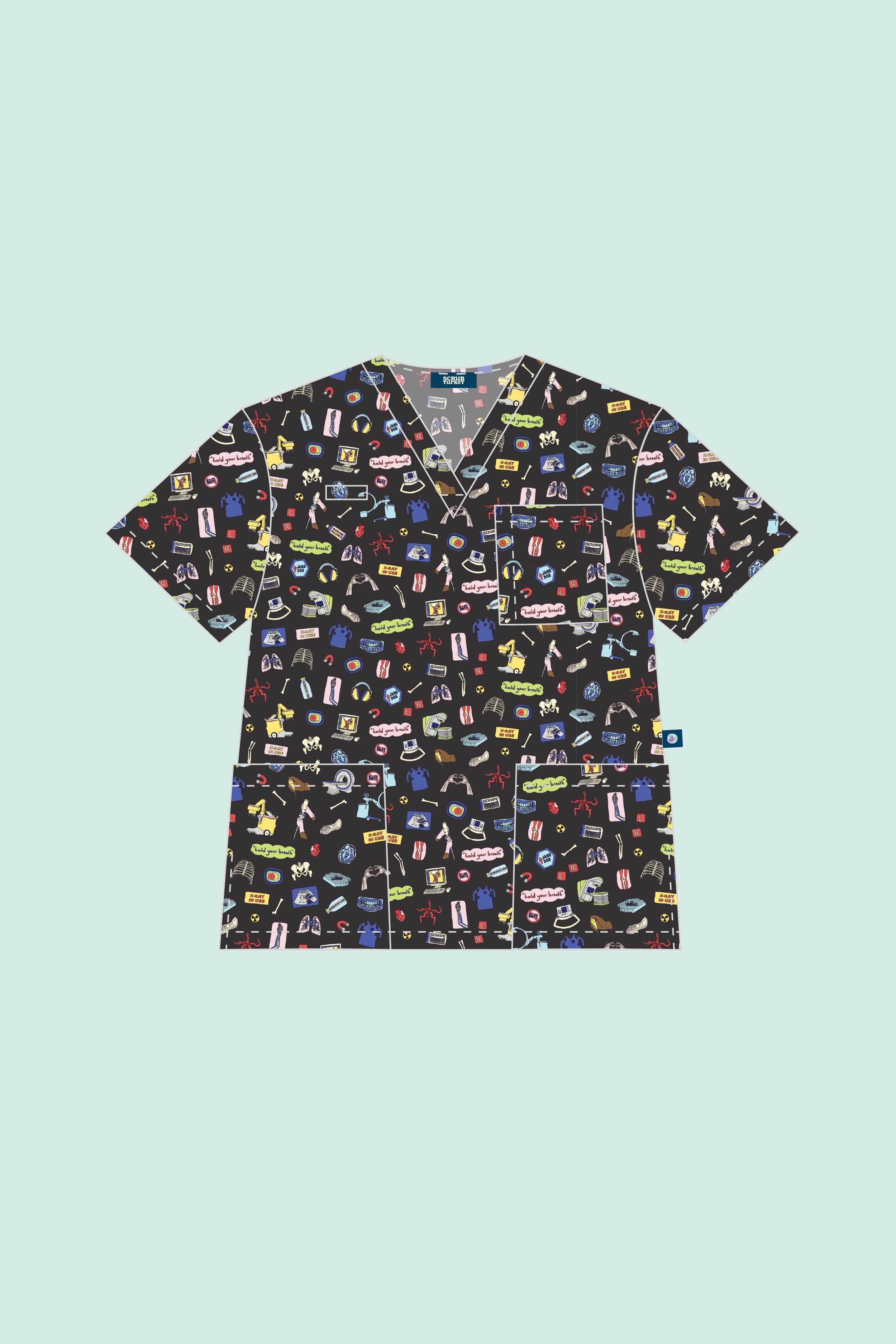 Medical Imaging – Unisex Printed Scrub Top