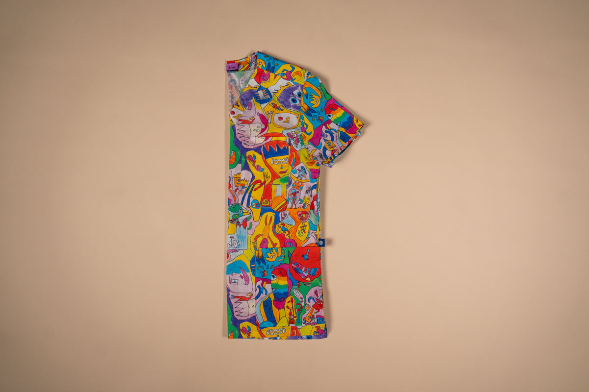 Monster Mash - Unisex Printed Scrub Top