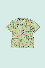 Music Therapy – Unisex Printed Scrub Top