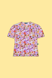 Sweet Treats - Women's Premium Printed Scrub Top