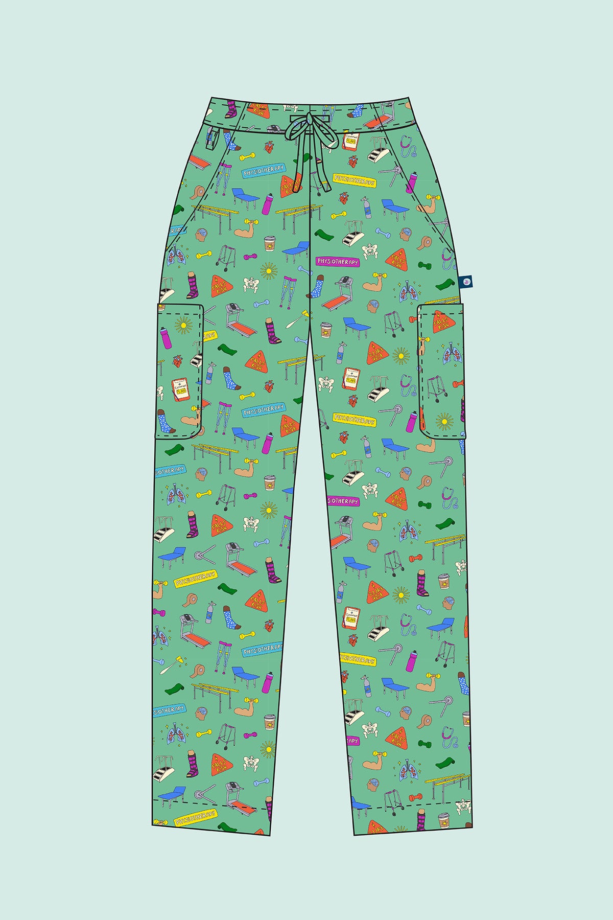 Physiotherapy – Unisex Printed Scrub Pant