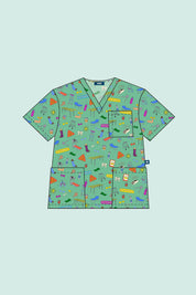 Physiotherapy – Unisex Printed Scrub Top