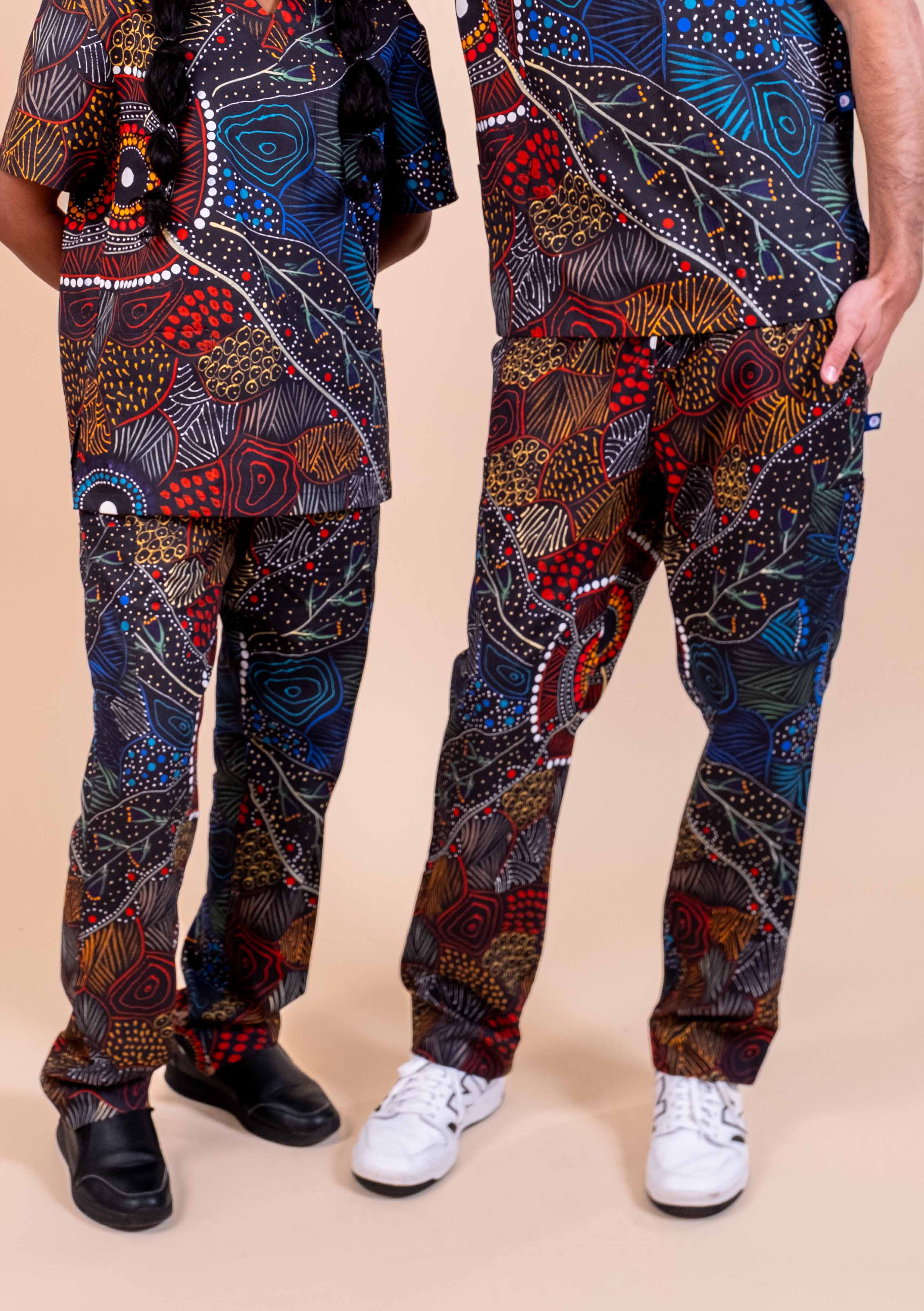 Wollumbin - Unisex Printed Scrub Pants