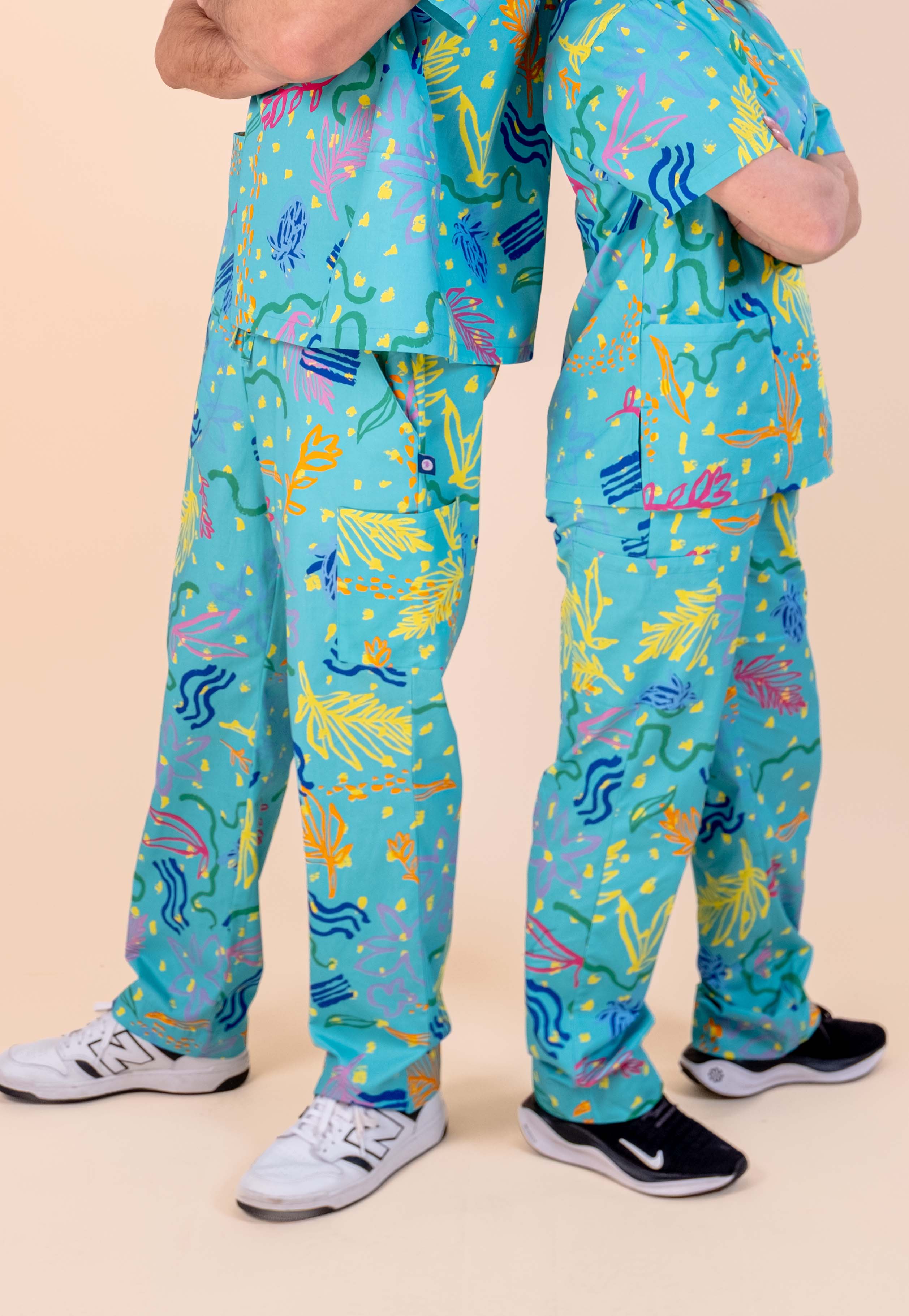 Rock Pool - Unisex Printed Scrub Pants
