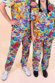 Monster Mash - Unisex Printed Scrub Pants