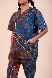 Wollumbin - Unisex Printed Scrub Top