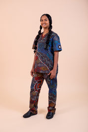 Wollumbin - Unisex Printed Scrub Top