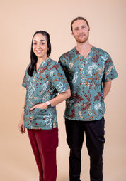 Out Bush - Unisex Printed Scrub Top