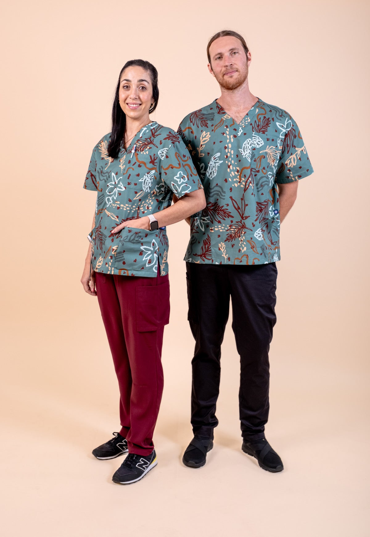 Out Bush - Unisex Printed Scrub Top