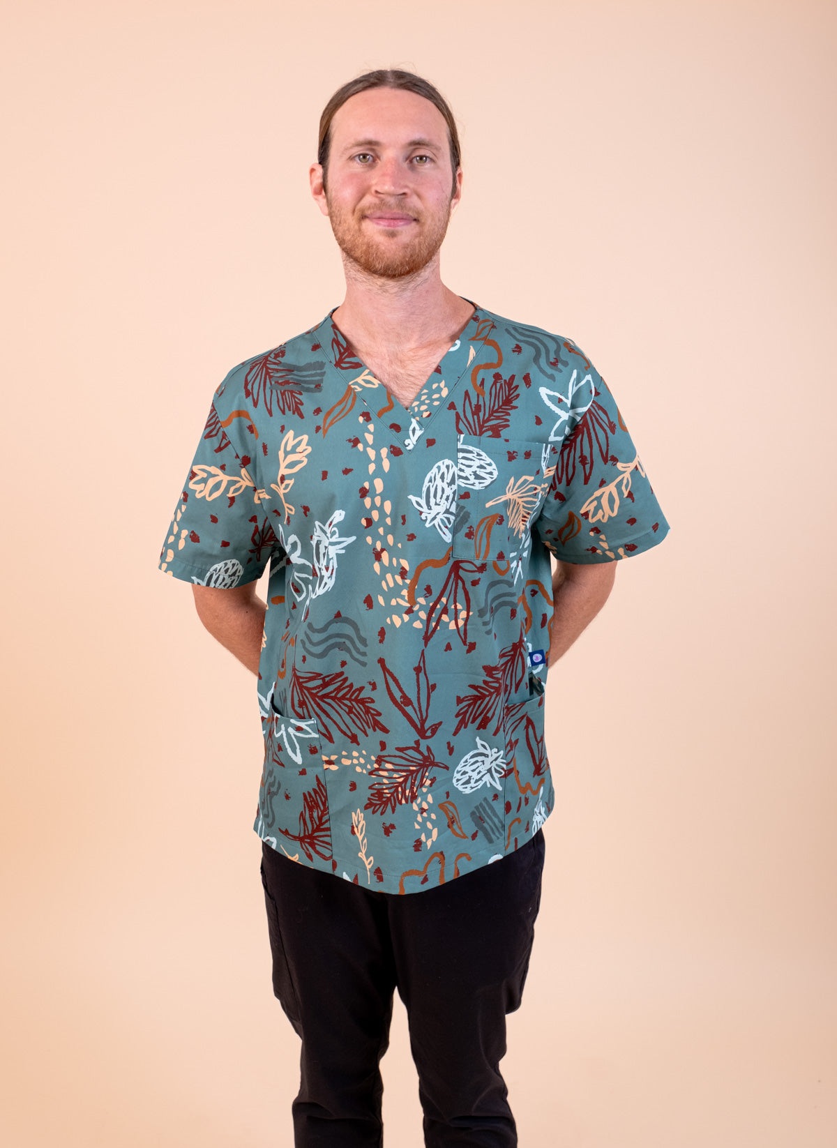 Out Bush - Unisex Printed Scrub Top