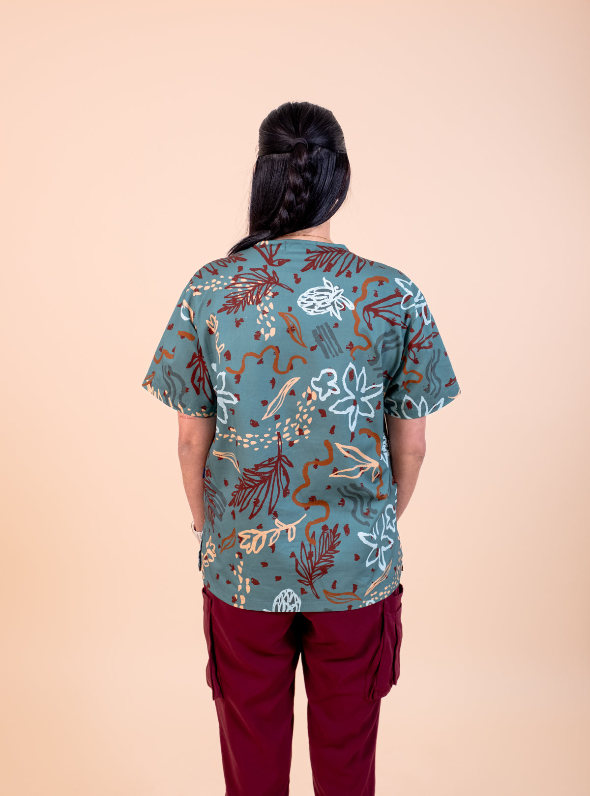 Out Bush - Unisex Printed Scrub Top