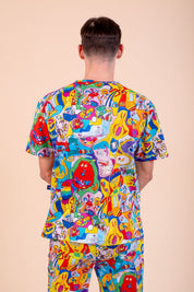 Monster Mash - Unisex Printed Scrub Top