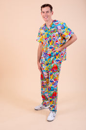 Monster Mash - Unisex Printed Scrub Pants
