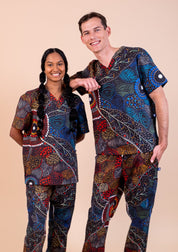 Wollumbin - Unisex Printed Scrub Top