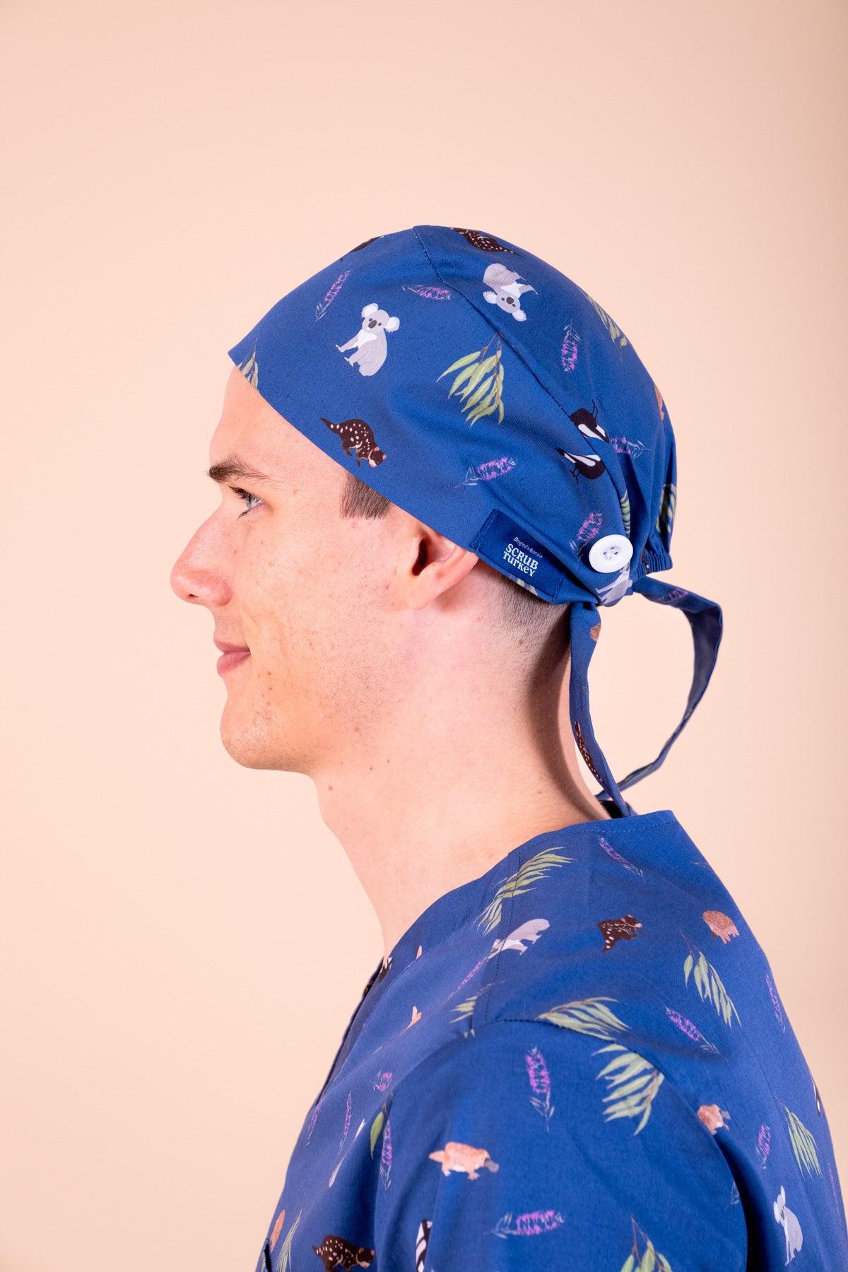 Bush Friends - Printed Scrub Cap- Midnight