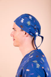 Bush Friends - Printed Scrub Cap- Midnight