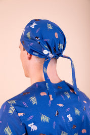Bush Friends - Printed Scrub Cap- Midnight