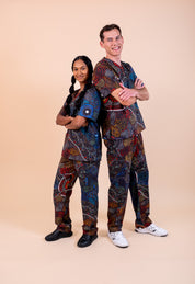 Wollumbin - Unisex Printed Scrub Top