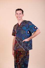 Wollumbin - Unisex Printed Scrub Top