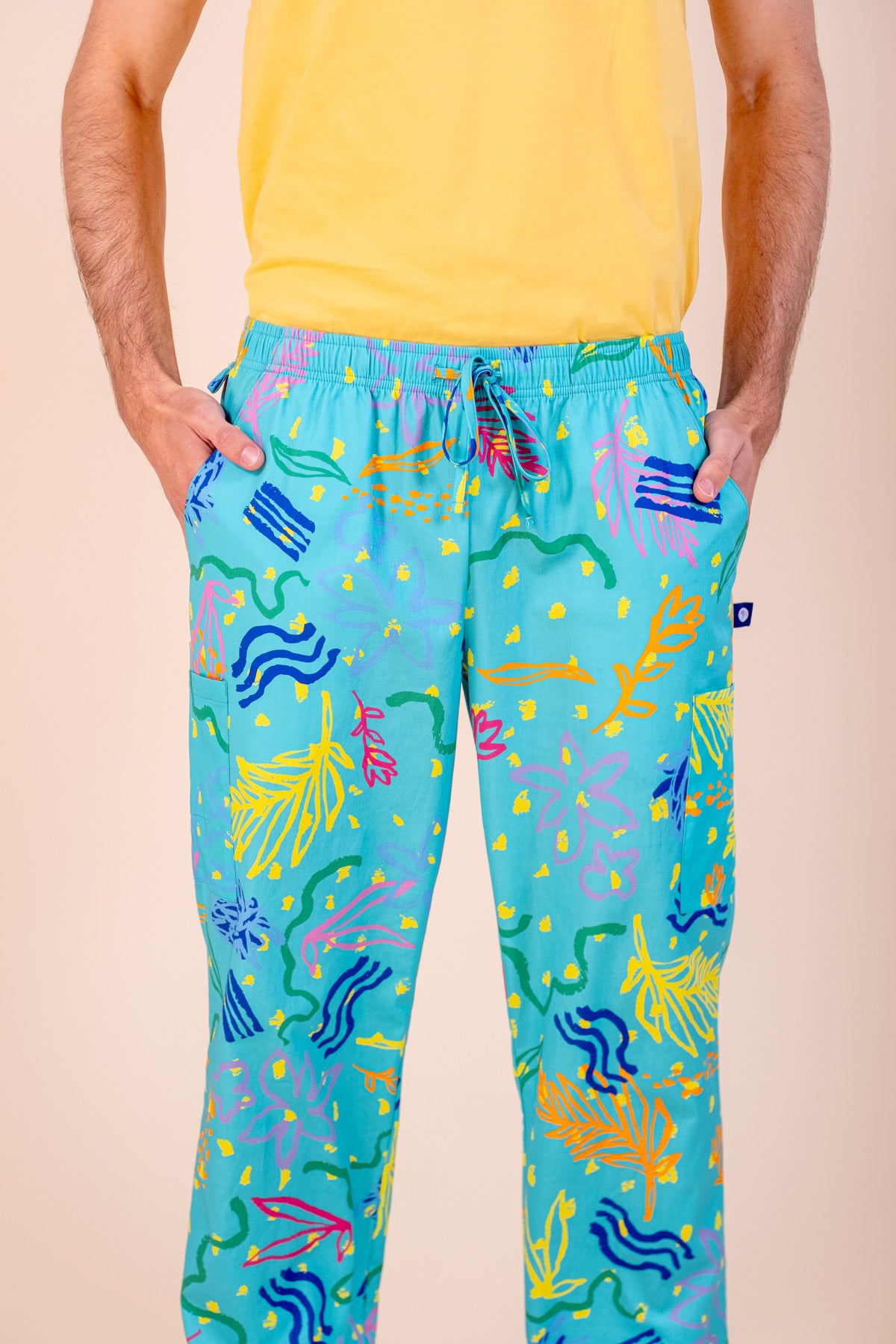 Rock Pool - Unisex Printed Scrub Pants