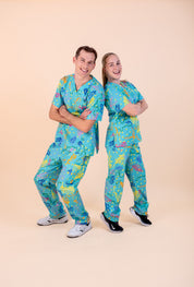 Rock Pool - Unisex Printed Scrub Pants